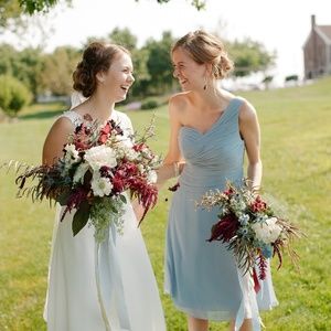 Azazie Brynn blue formal bridesmaid gown